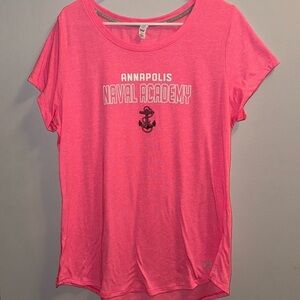 Under Armour Heat Gear Tee Annapolis Naval Academy Pink XL